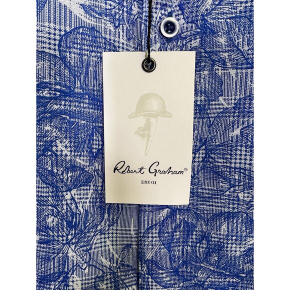 Robert Graham Blue Floral Casual Button Down Shirt - Picture 3 of 11